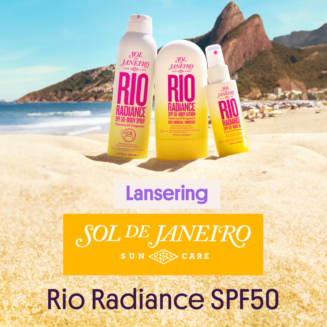 Lansering - Sol De Janeiro Solkrem; Rio Radioance SPF 50 