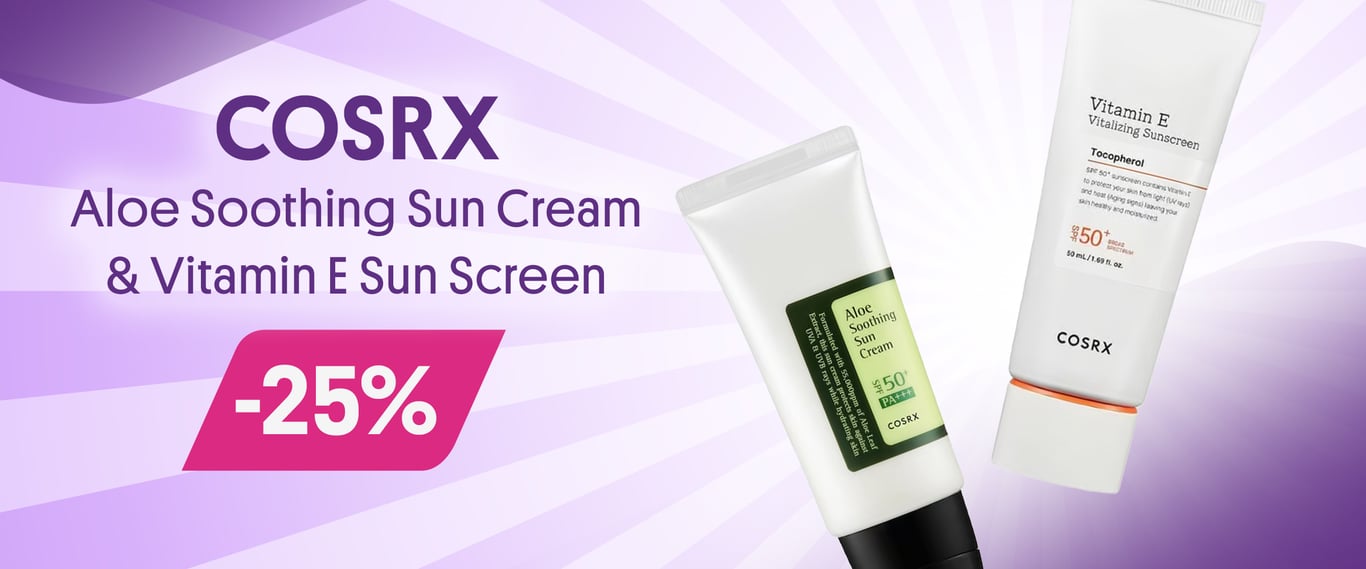 COSRX Alo Soothing Sun Creme and Vitamin E Sun Cream -25%