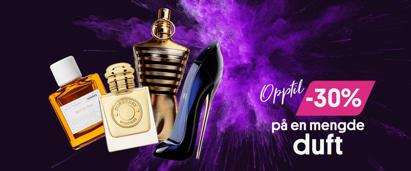 Opptil 30% på en menge duft