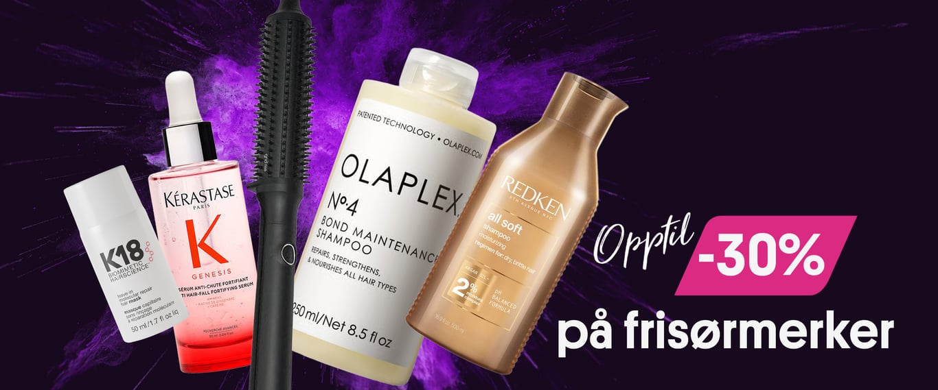 Opptil 30% på en mengde frisørmerker