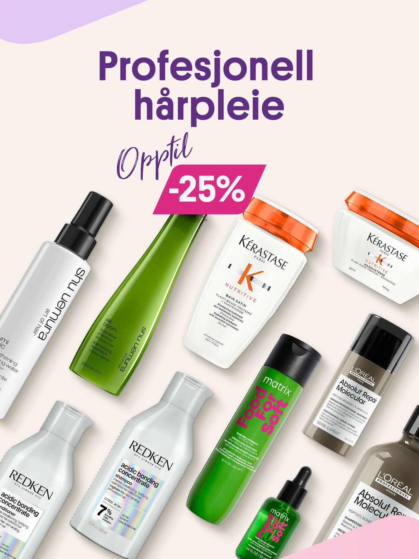 -25% på masse profesjonell hårpleie