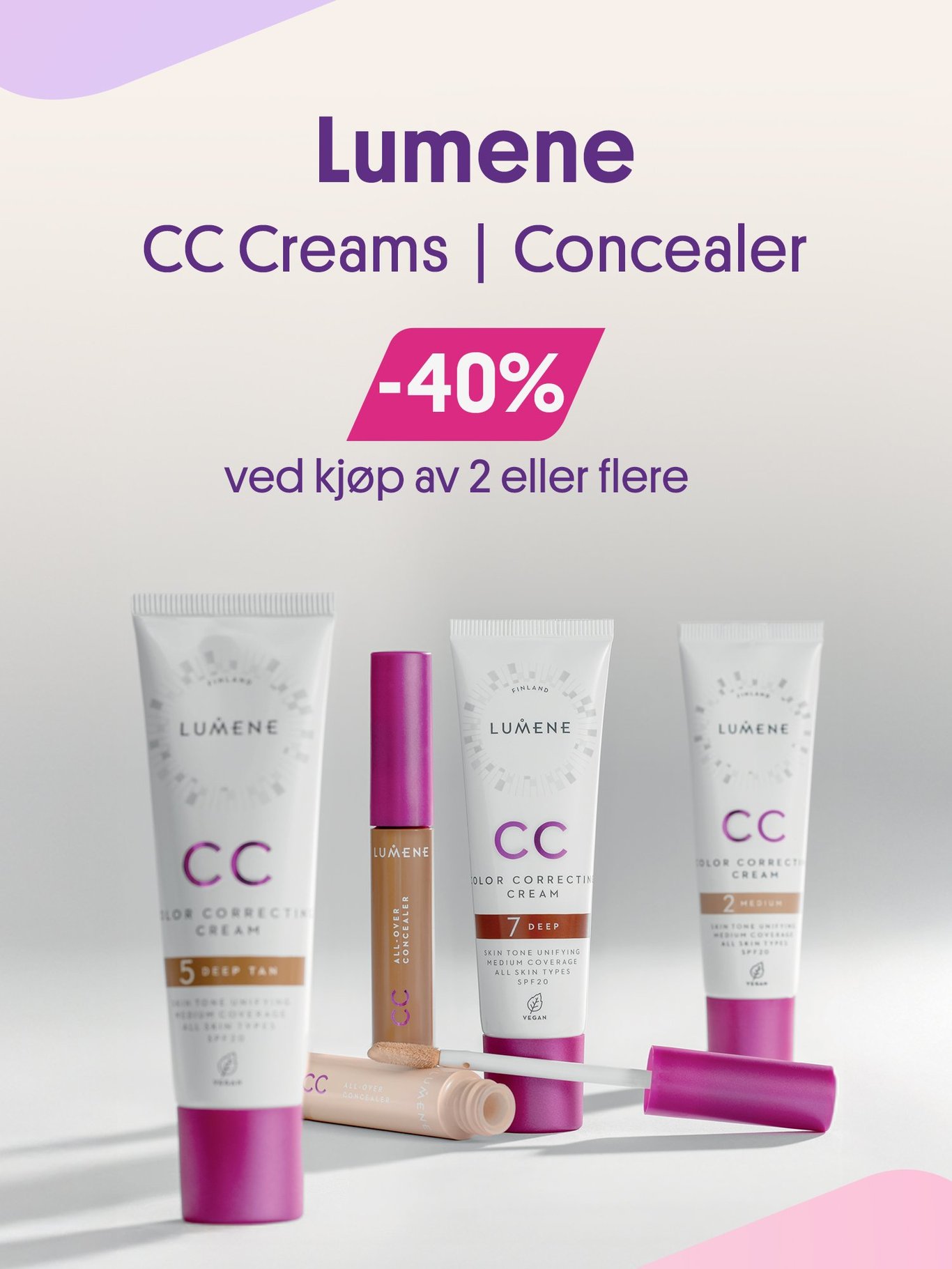 Lumene CC Cream og Concealer -40%