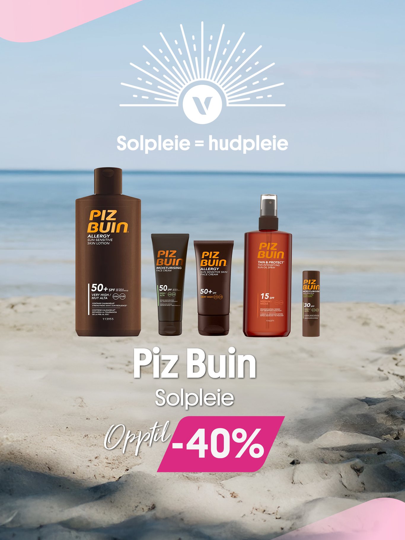 Piz Buin Solpleie opptil -40%