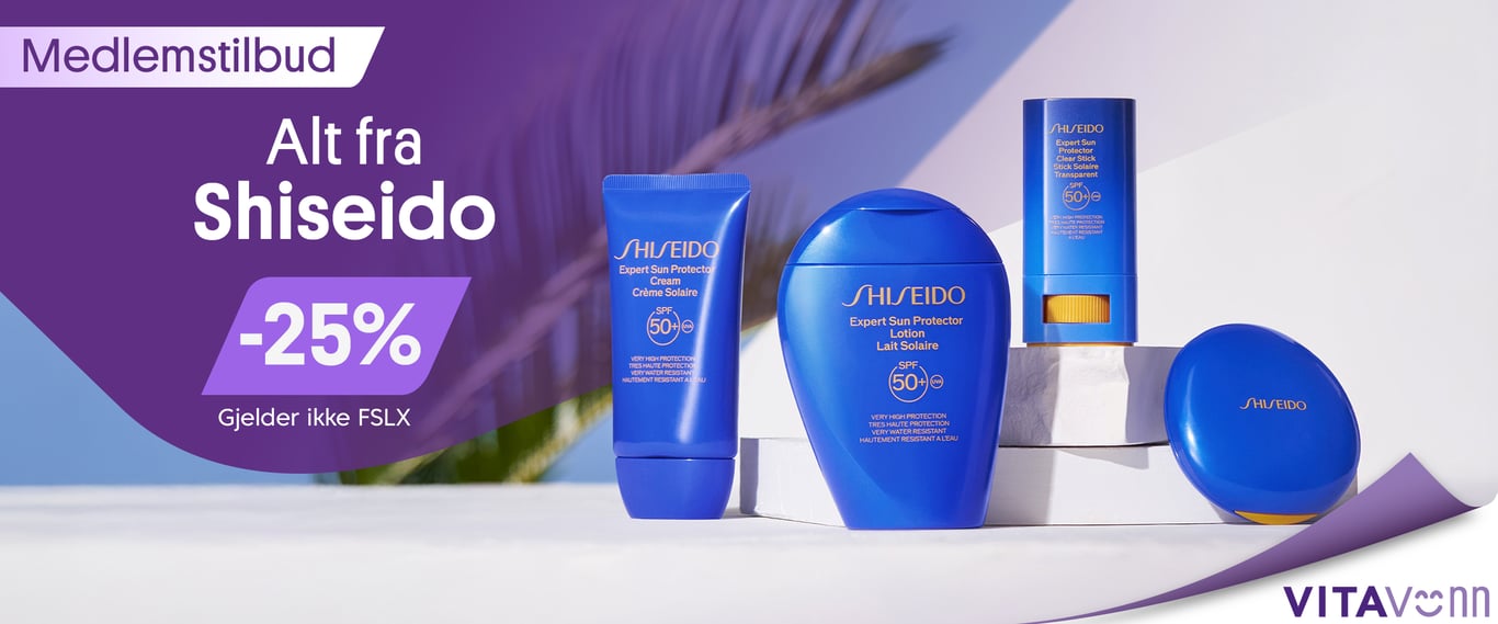 Medlemstilbud: Alt fra Shiseido -25%