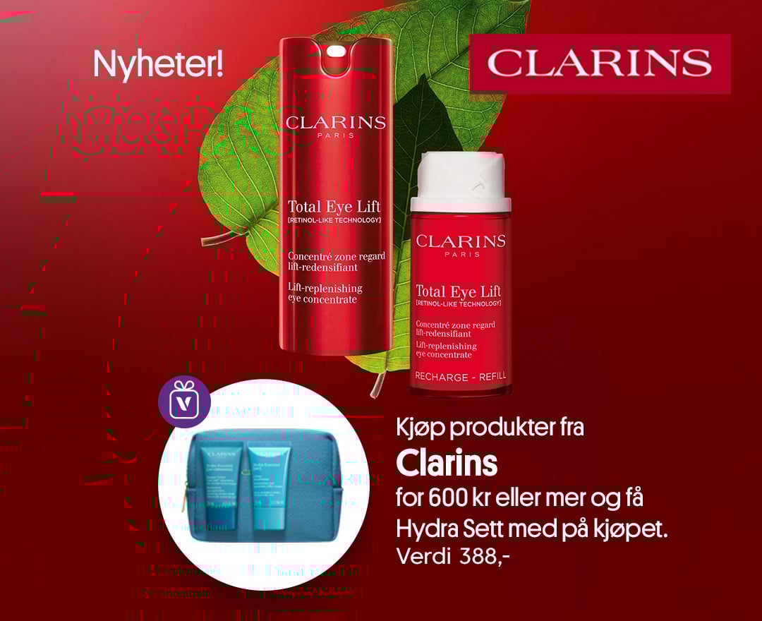 Få med gave (Hydra Kit) ved kjøp av Clarinsprodukter over 600 kr