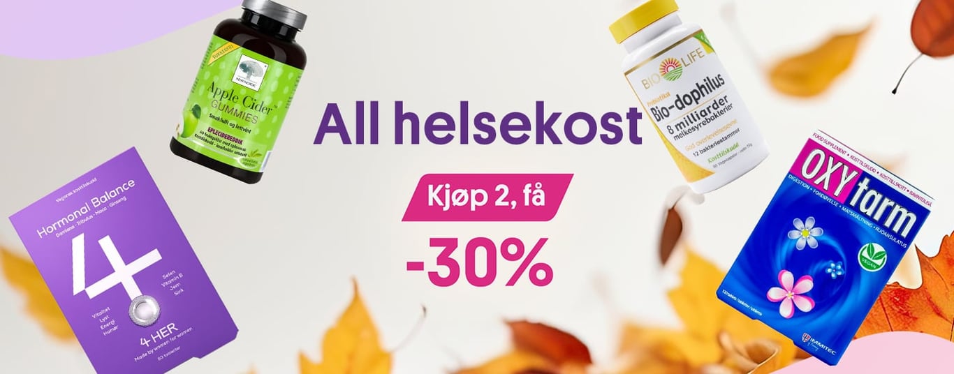 All helsekost; Kjøp 2 få -30%