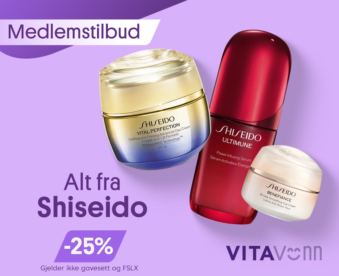 Alt fra Shiseido -20% (Medlemstilbud)