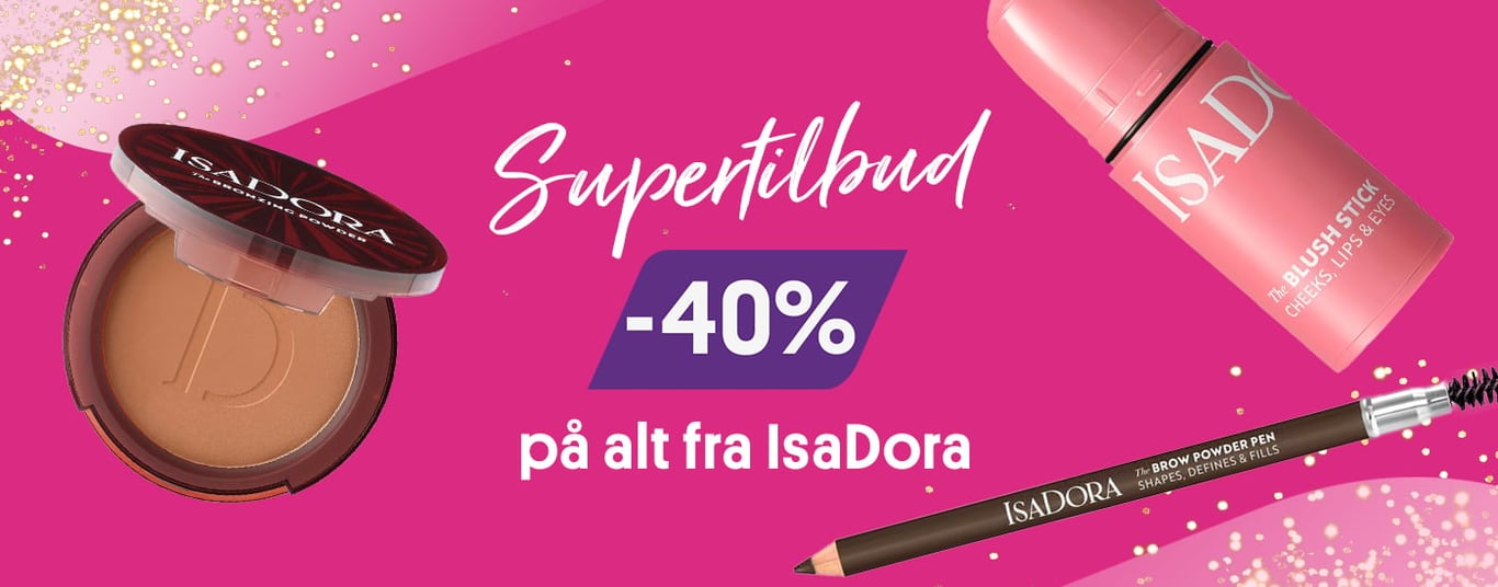 Supertilbud: -40% PÅ alt fra Isadora