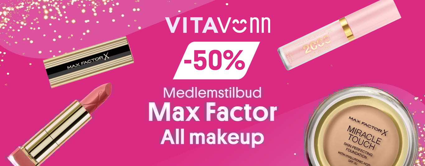 -50% på MAX FACTOR TIL MEDLEMMER