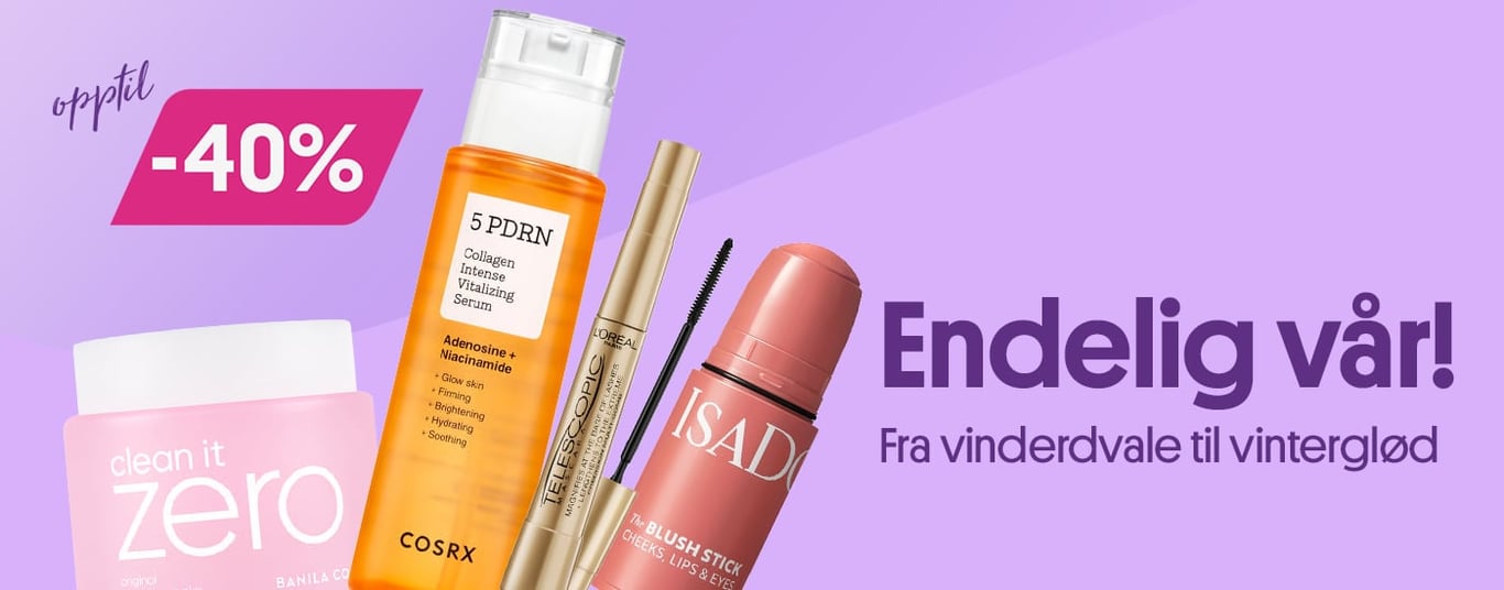 Endelig vår! Oppstil -40% på bestselgere. Bilde av produkter fra banila co, cosrx, l'oreal og isadora