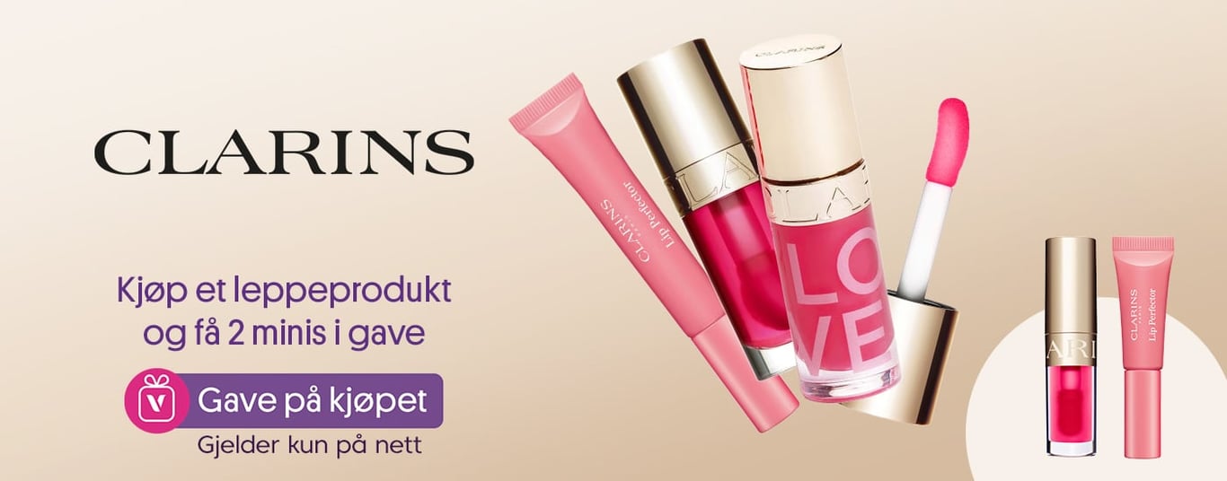 Kjøp lip perfector eller lipoil og få med gave på kjøpet fra Clarins!