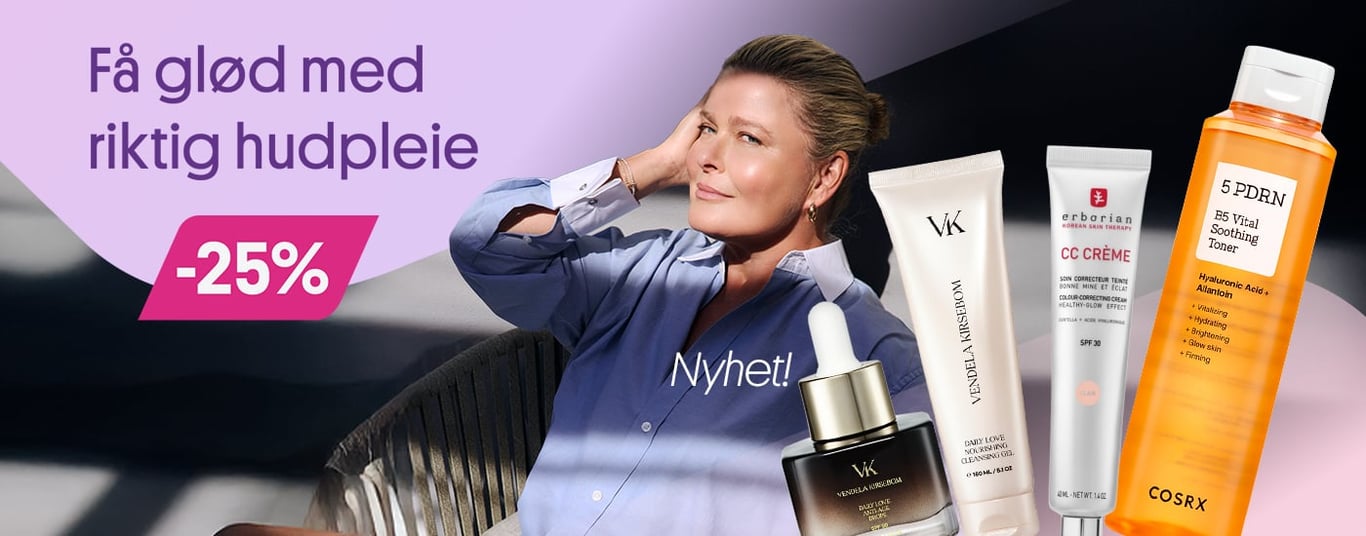 Vekk gløden! opptil 30% på en mengde hudpleie
