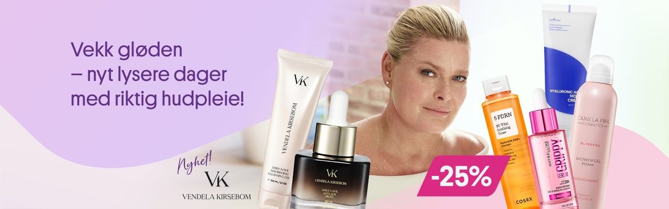 Vekk gløden! opptil 30% på en mengde hudpleie