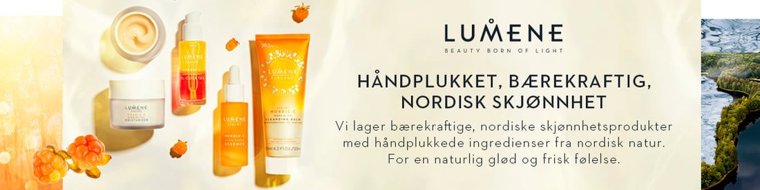 Lumene,  Beauty born og Light. Håndplukket, bærekraftig, nordisk skjønnhet