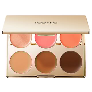 ICONIC London Multi-Use Cream Blush + Bronze + Highlight Palette