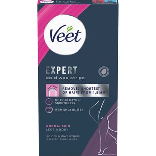 Veet Expert Cold Wax Strips Legs & Body Normal Skin 20stk