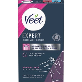 Veet Expert Cold Wax Strips Bikini & Underarm Normal Skin 16stk