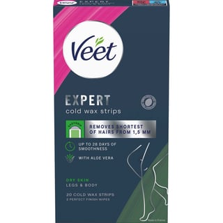 Veet Expert Cold Wax Strips Legs & Body Dry Skin 20stk