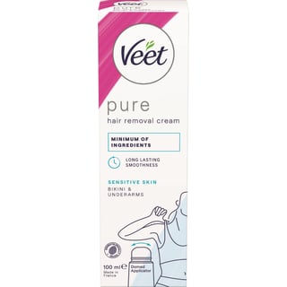 Veet Pure Hair Removal Cream Bikini&Underarm Sensitive Skin 100ml