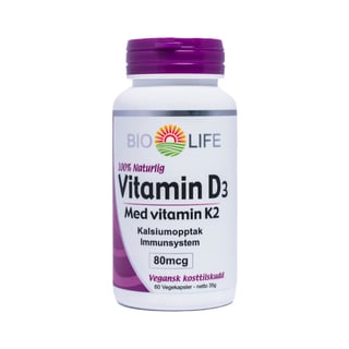 Bio Life Vitamin D3 med Vitamin K2