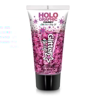 Glitter Me Up Holographic Face & Body Glitter Gel Princess Pink