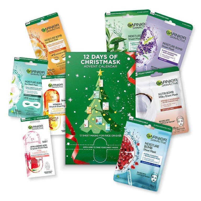Garnier Sheet Masks 12 Days of Christmas Adventskalender Vita.no