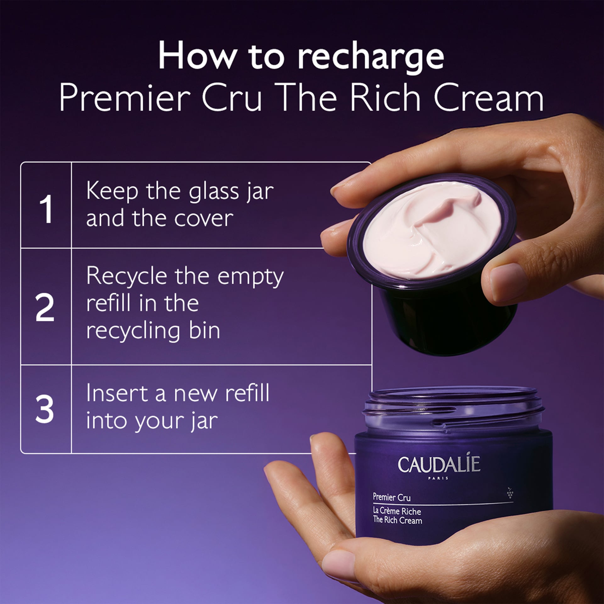 Caudalie Premier Cru The Rich Cream Refill 50ml | Vita.no