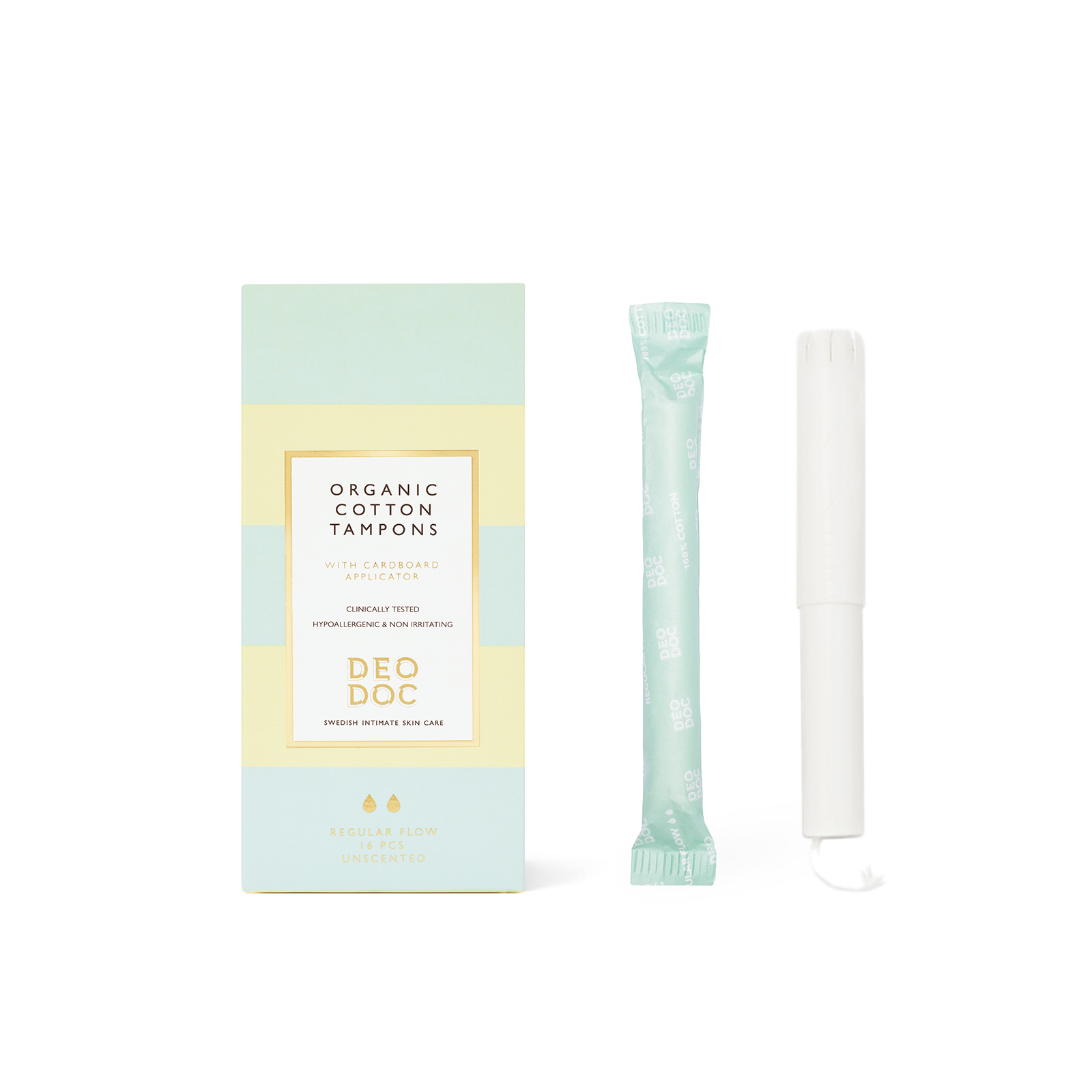 DeoDoc Regular Tamponger Med Applikator kologisk Vita no deodoc-regular-tamponger-med-applikator-kologisk-vita-no