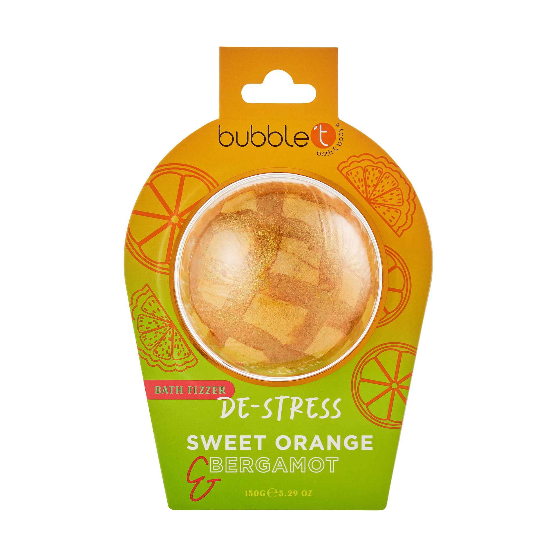 BubbleT De-stress Sweet Orange & Bergamot Bath Fizzer | Vita.no