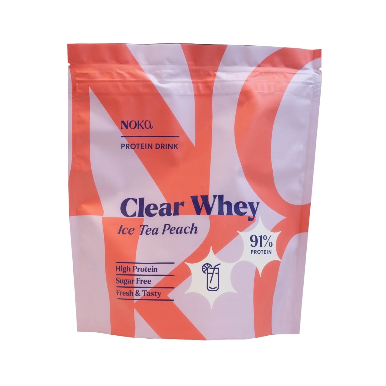 NOKA Protein Clear Whey Ice Tea Peach 400g | Vita.no