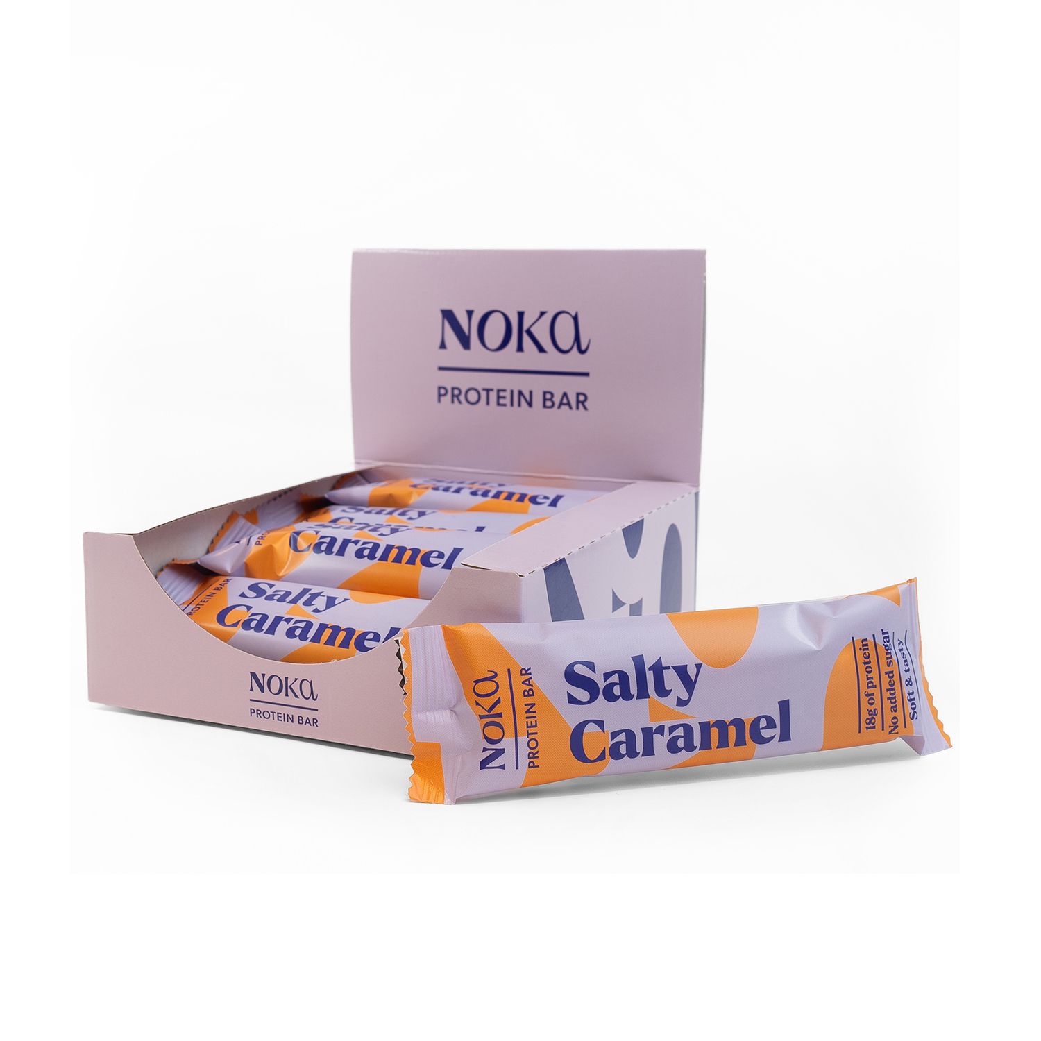 NOKA Protein Bar Salty Caramel 12x55g | Vita.no